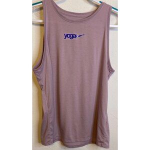 NIKE YOGA Logo Athletic Tank Top Lilac Women Size XL Athleisure